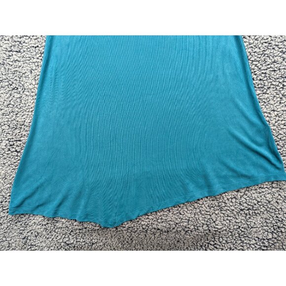 Chicos Travelers Asymmetrical Mini Dress Womens M Travel Vacation Resort Blue - Picture 4 of 10